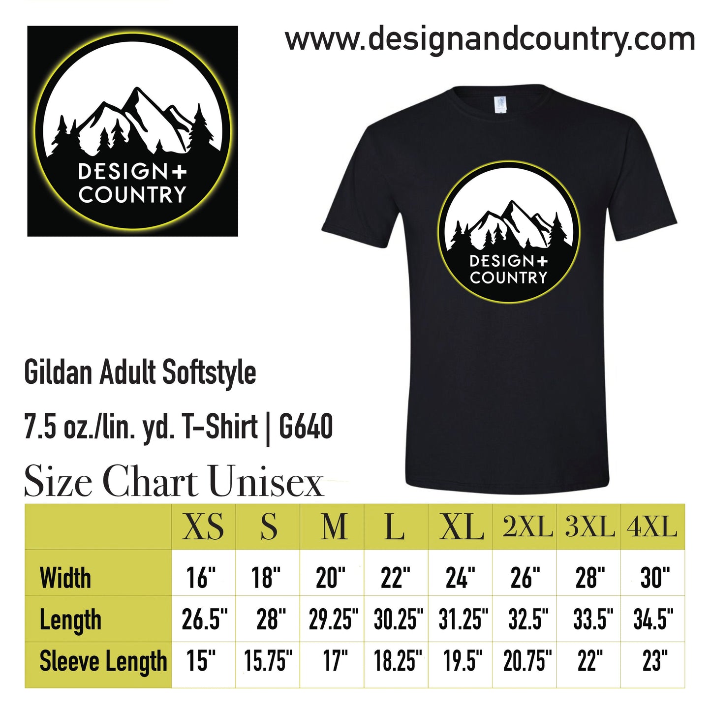 Gildan Size Chart