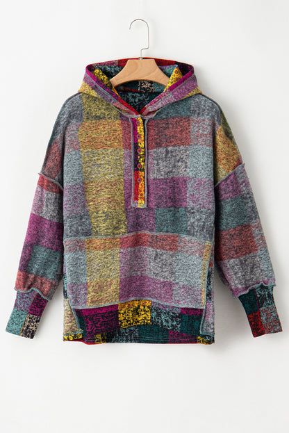 Multicolor Checkered Hoodie