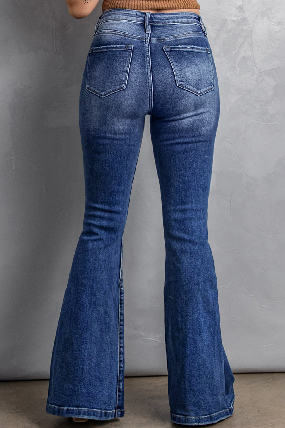 Plus Size Blue Flared Jeans