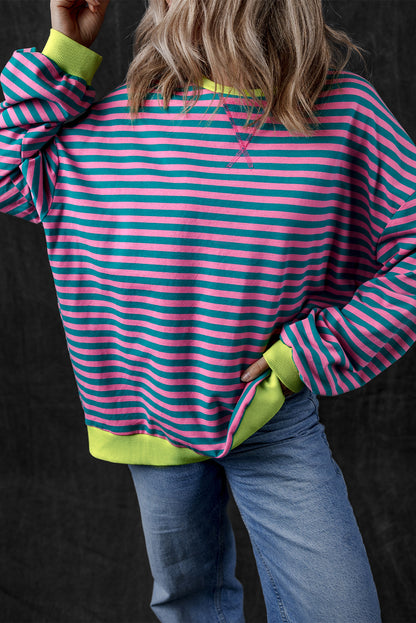 Oversized Striped Sweatshirt