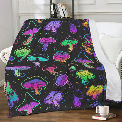 Groovy Mushroom Blanket Fleece