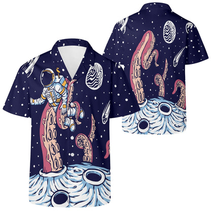 Mens Hawaiian Astronaut Casual Shirt