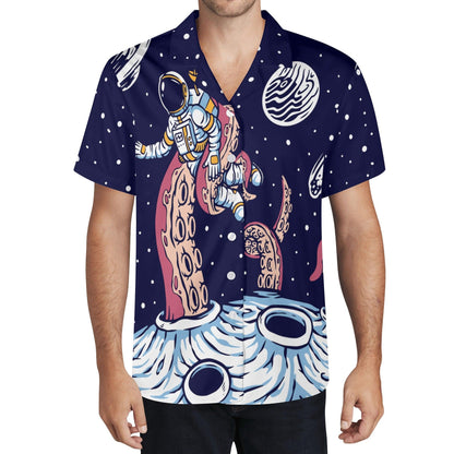 Mens Hawaiian Astronaut Casual Shirt