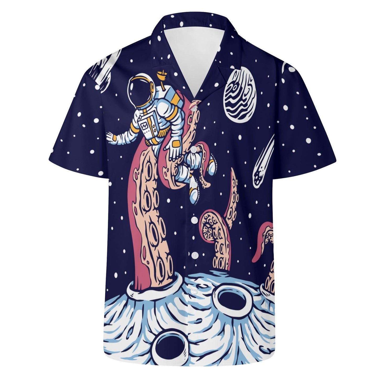 Mens Hawaiian Astronaut Casual Shirt