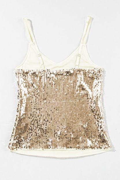 Beige Sequin Camisole