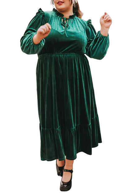 Emerald Velvet Plus Size Dress