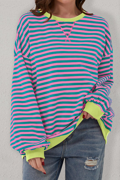 Oversized Striped Sweatshirt