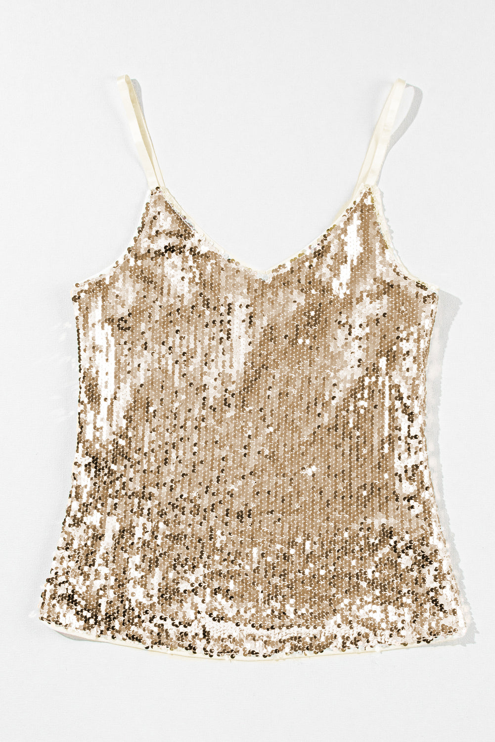 Beige Sequin Camisole