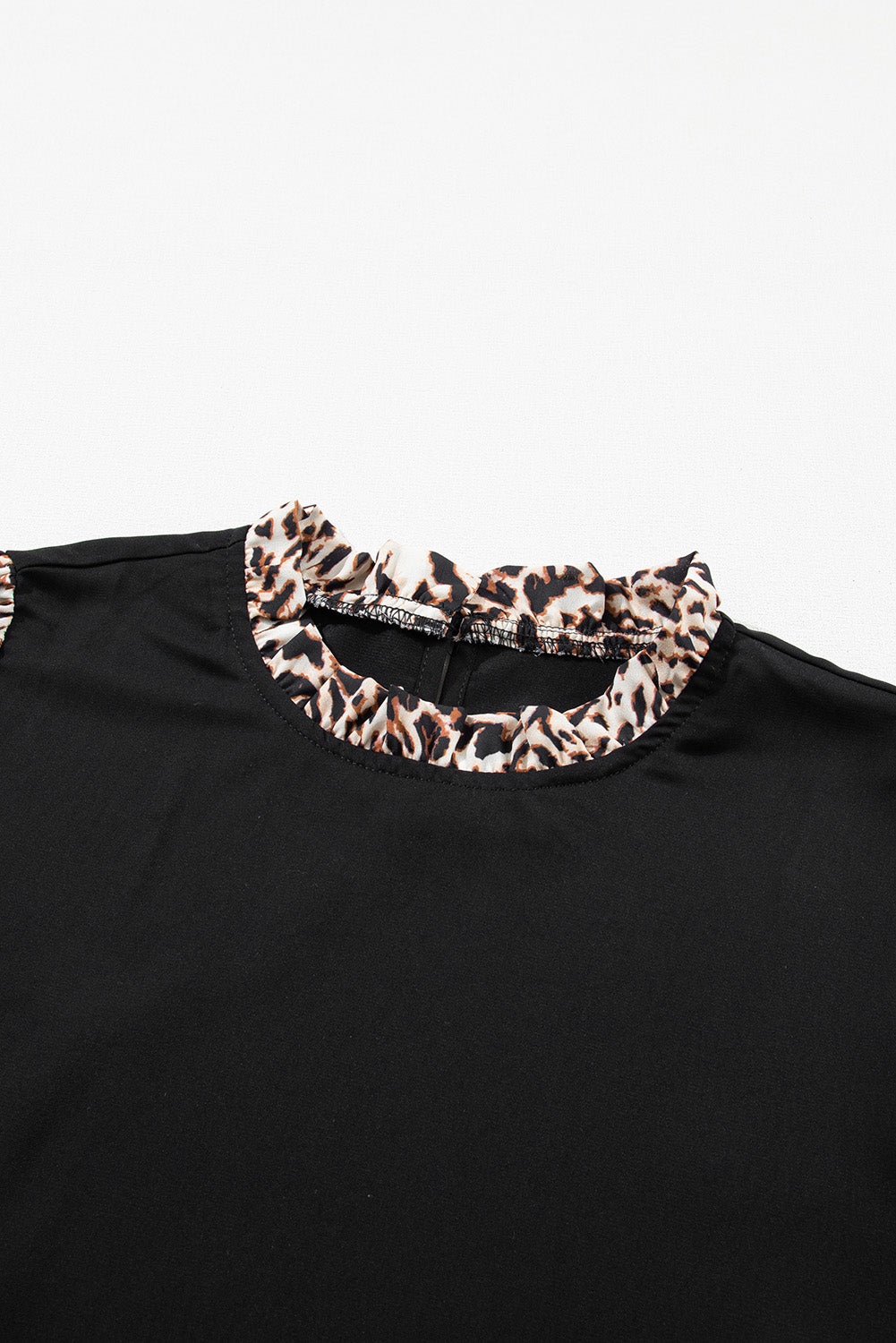 Black and Leopard Blouse