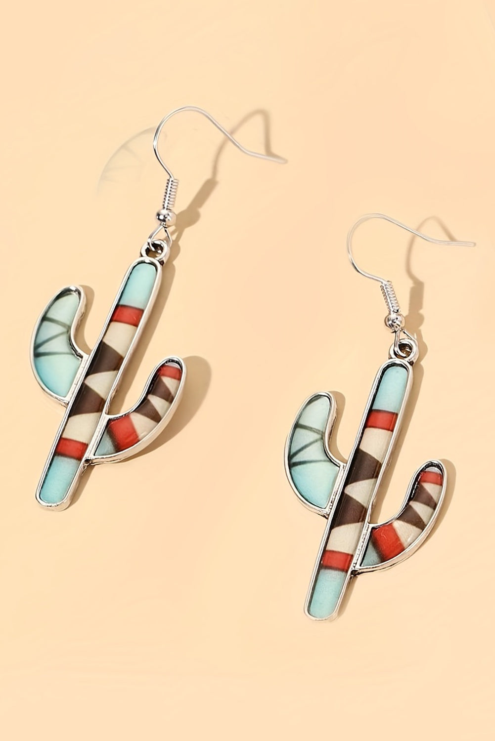 Light Blue Cactus Earrings