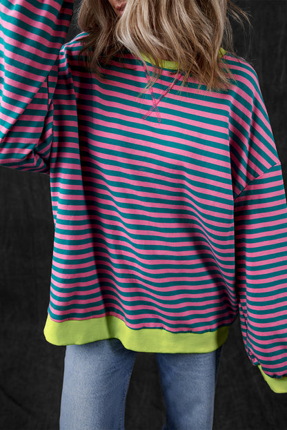 Oversized Striped Sweatshirt