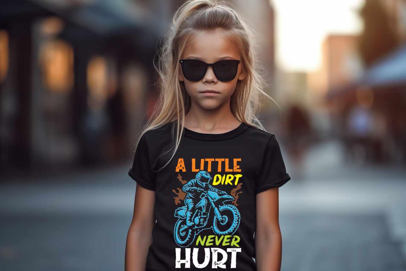 A Little Dirt Never Hurt - Dirt Bike Kids Tee