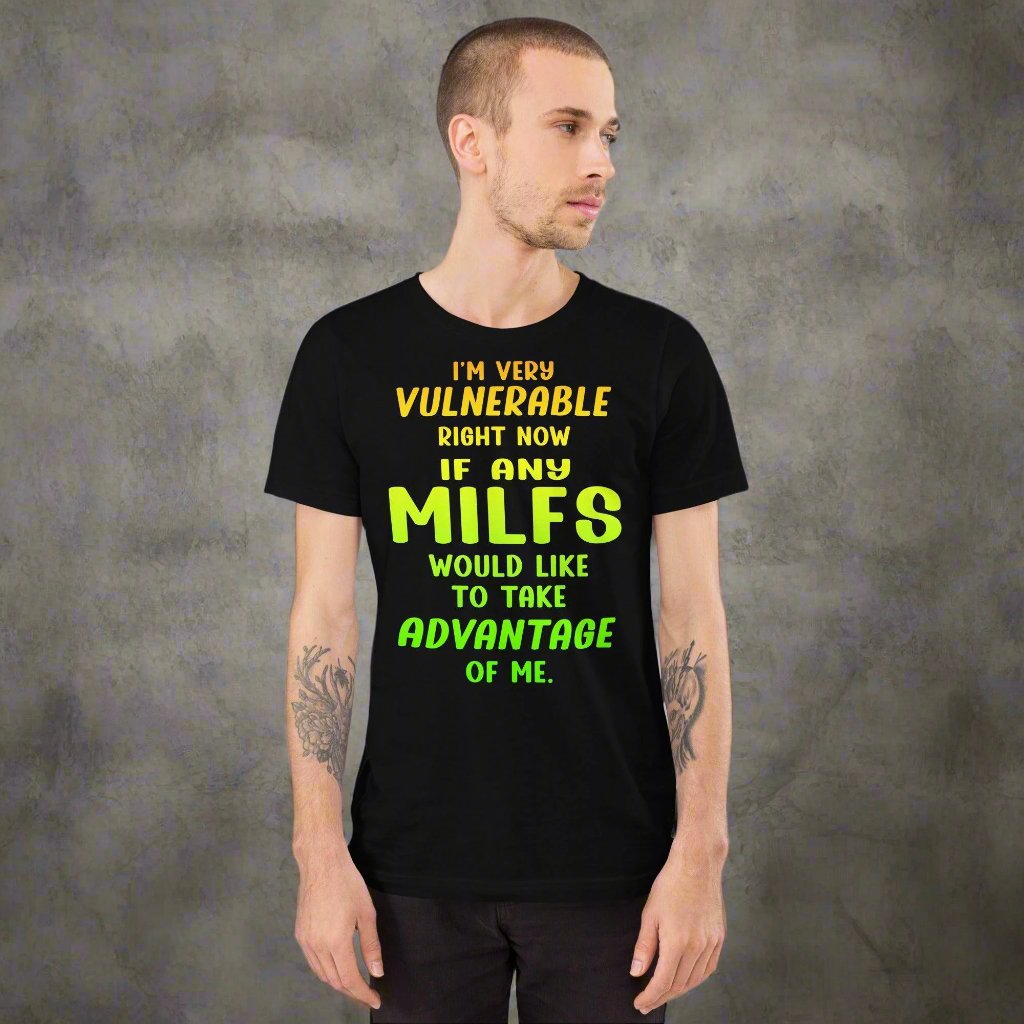 Man Wearing a Searching for a MILF Tee