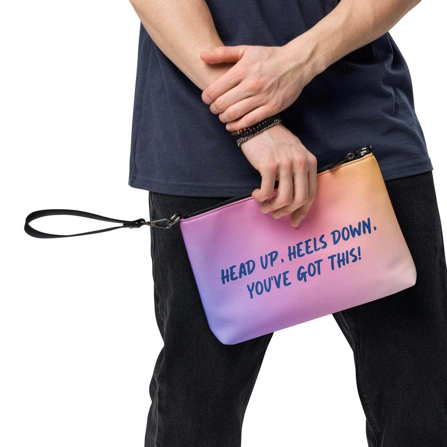 Head's Up Heels Down Crossbody BagIntroducing Head's Up Heels Down our Crossbody Bag! Perfect for equine enthusiasts - if you've ever had a lesson then you're familiar with that phrase! 

Keep your sBagDesign + CountryDesign + CountryCrossbody Bag