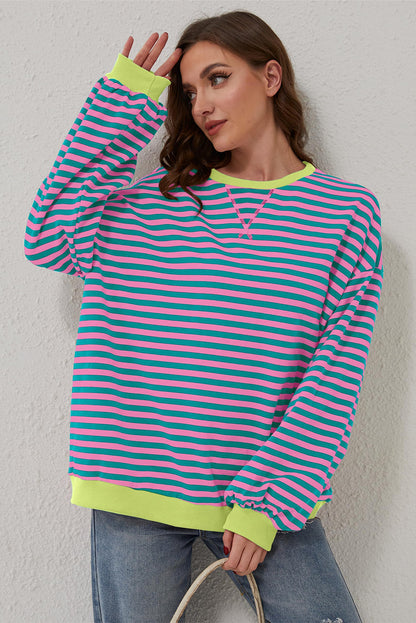 Oversized Striped Sweatshirt