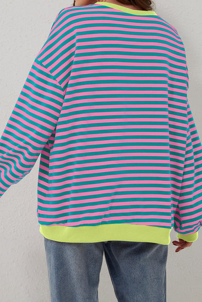 Oversized Striped Sweatshirt