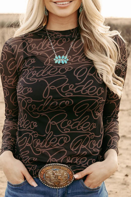 Rodeo Printed Western Top