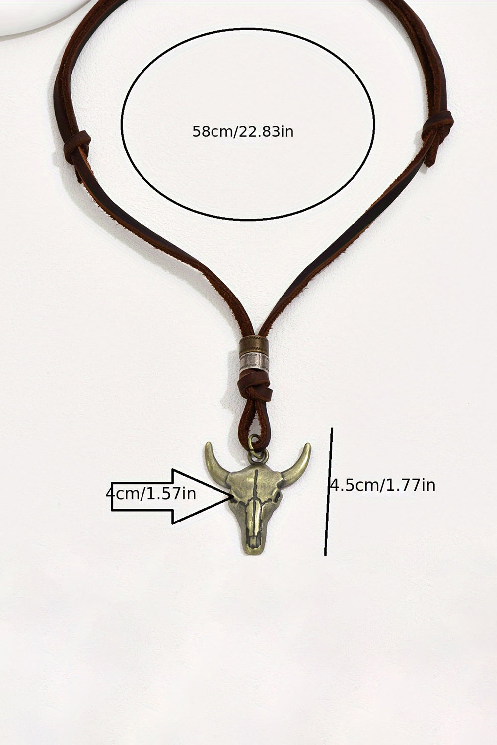 Bull Head Leather Necklace