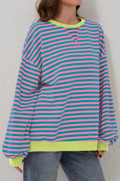 Oversized Striped Sweatshirt