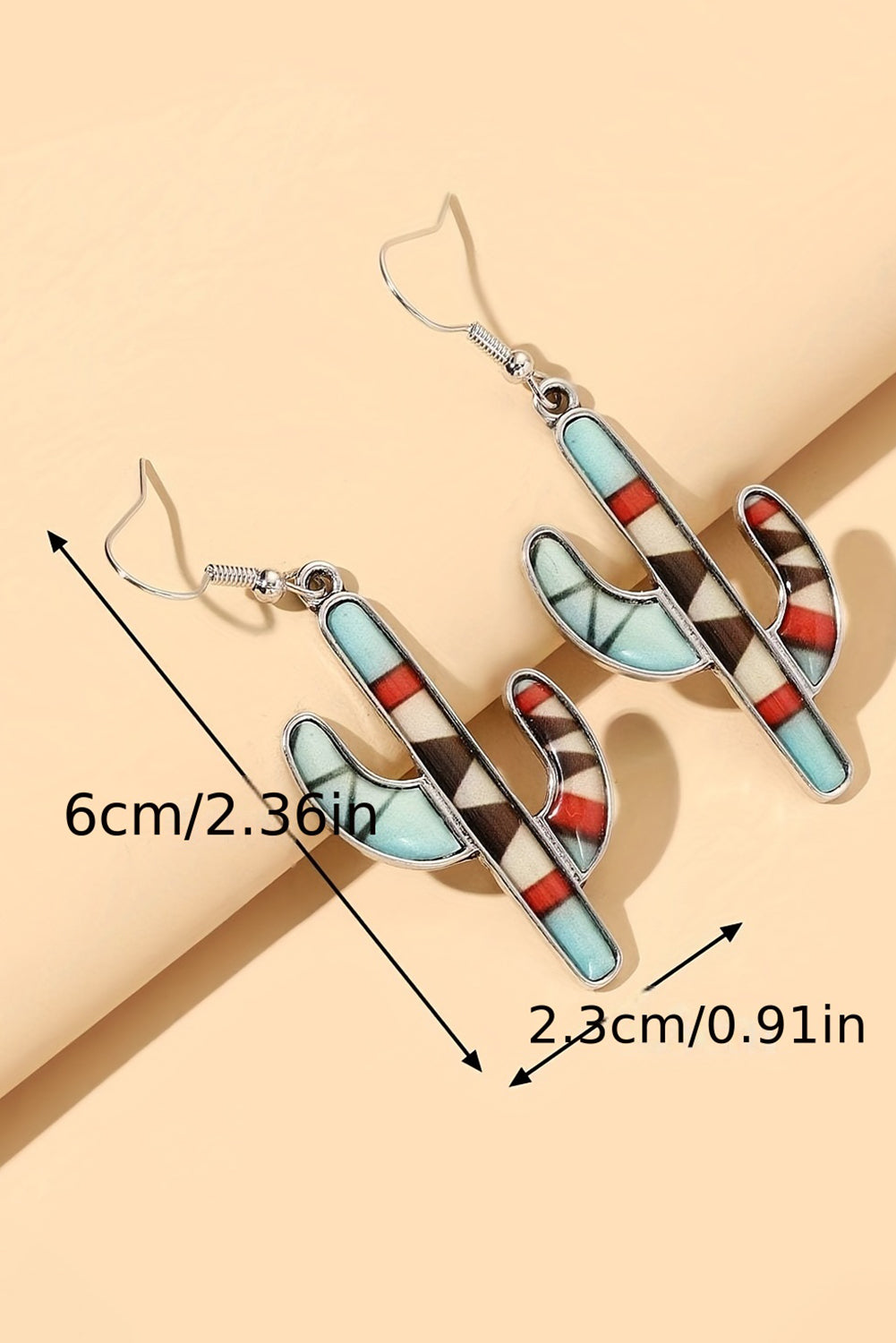 Light Blue Cactus Earrings