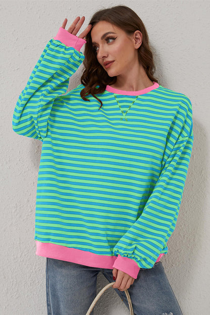 Oversized Striped Sweatshirt