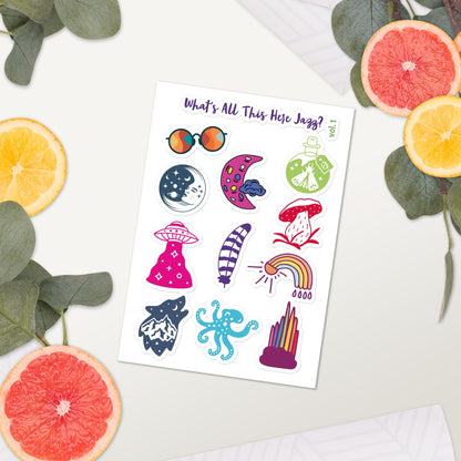 What's All This Here Jazz? Sticker Sheet Set Vol.1"Express yourself with our vibrant and one-of-a-kind art and design stickers, perfect for adding a pop of creativity to your everyday items!" Each Sticker Sheet Set StickerDesign + CountryDesign + CountrySticker Sheet Set Vol