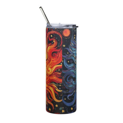 Moon and Sun Stainless Steel TumblerIntroducing the Moon and Sun Stainless Steel Tumbler, a bold and creative travel mug designed to add a touch of magic to your daily routine. Made from high-quality sTumblerDesign + CountryDesign + CountrySun Stainless Steel Tumbler