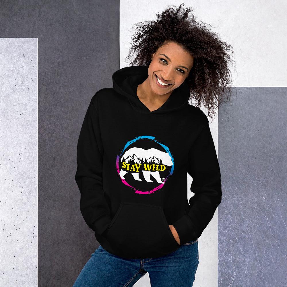 Stay Wild Gradient Pink and Blue Unisex HoodieIf you're the kind of person who loves the outdoors, we've got a whole range of designs that celebrate the beauty of nature and the thrill of adventure! Everyone neeHoodieDesign + CountryDesign + CountryStay Wild Gradient Pink