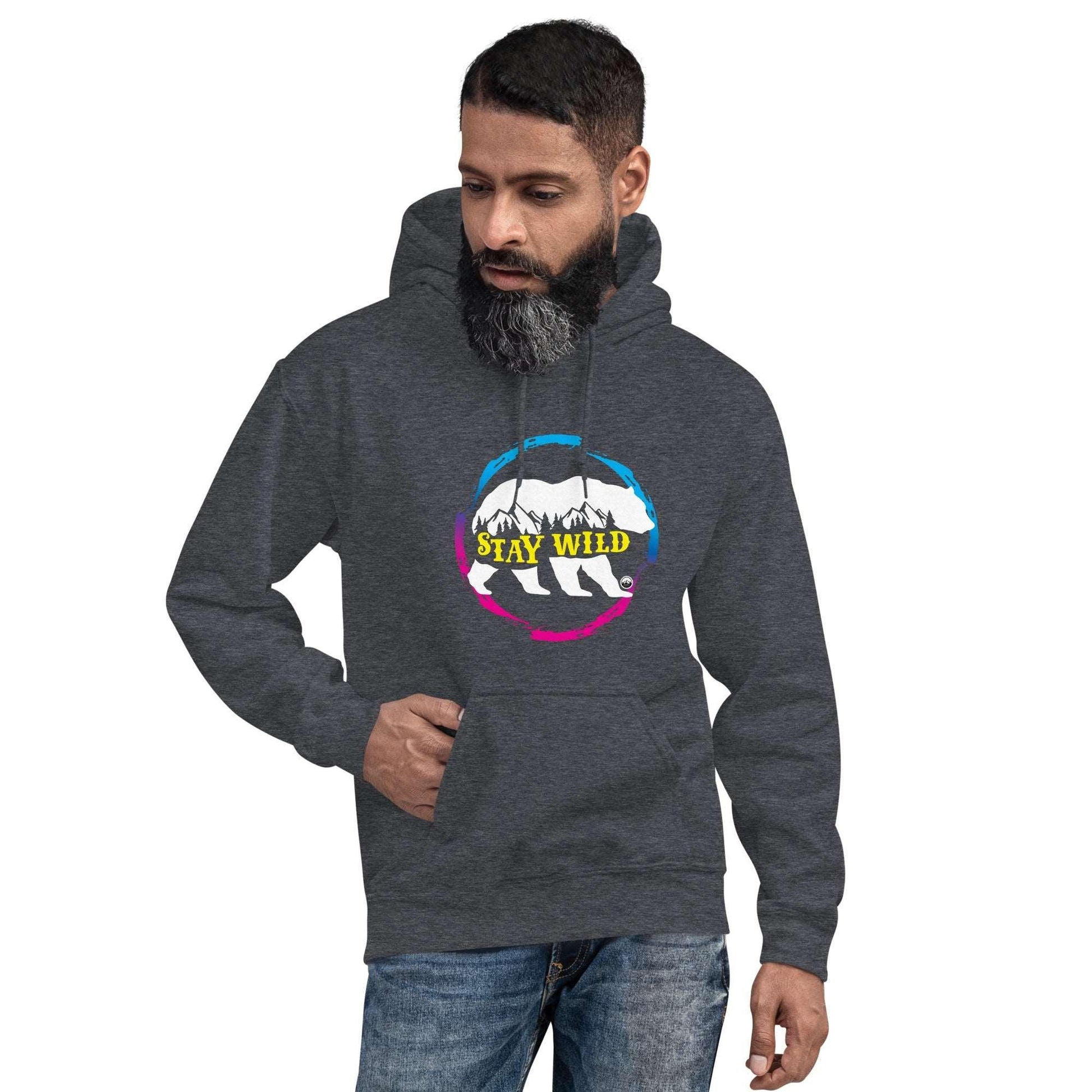 Stay Wild Gradient Pink and Blue Unisex HoodieIf you're the kind of person who loves the outdoors, we've got a whole range of designs that celebrate the beauty of nature and the thrill of adventure! Everyone neeHoodieDesign + CountryDesign + CountryStay Wild Gradient Pink