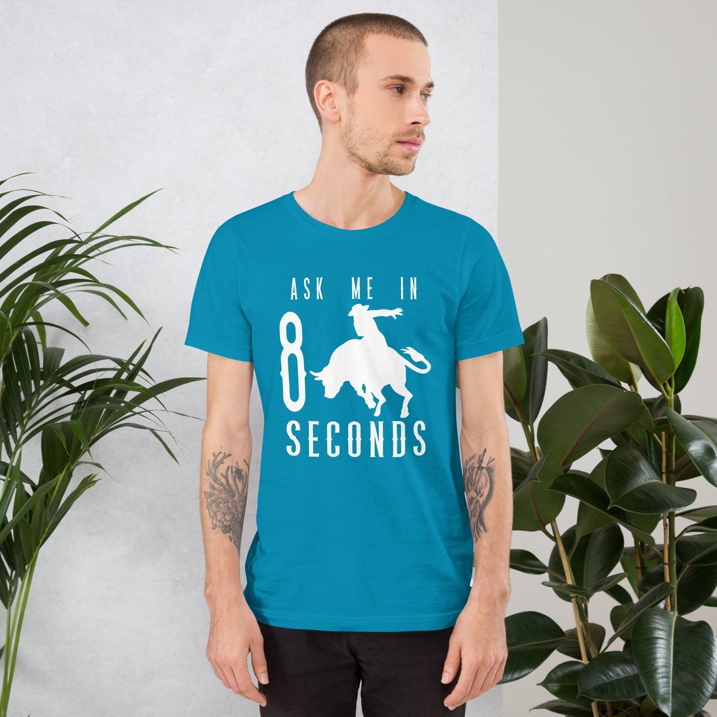 Ask Me In 8 Seconds Bull Rider Tee