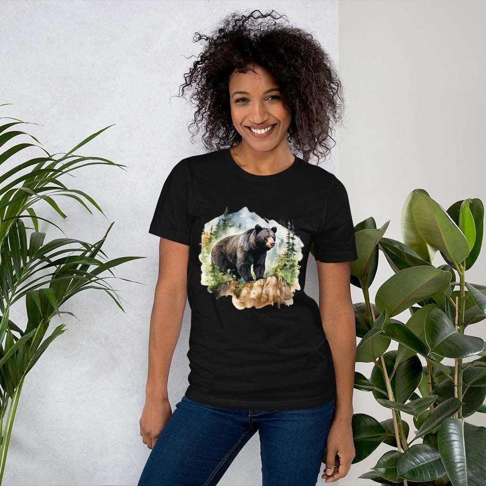 Black Bear in the Wild Unisex T-Shirt