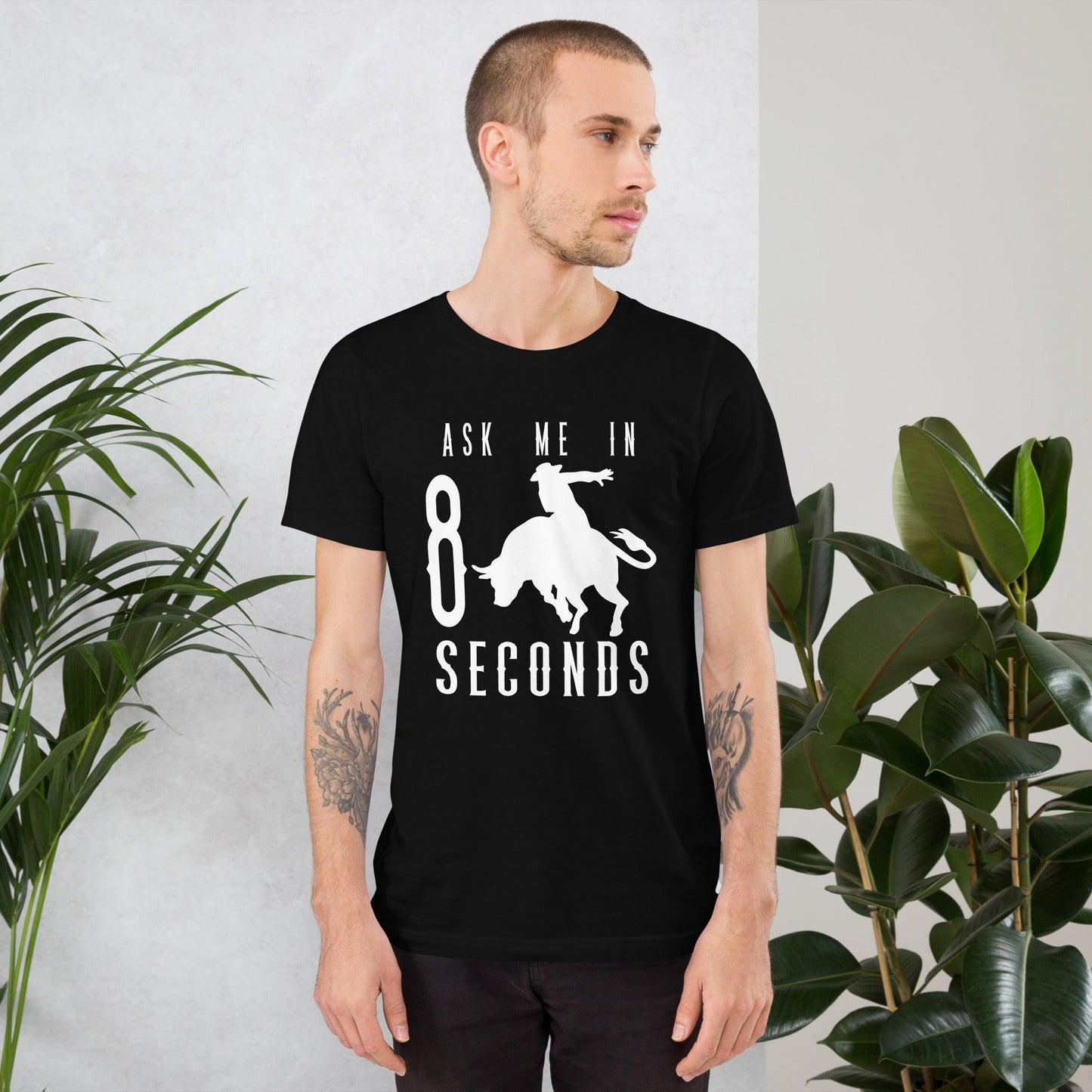 Ask Me In 8 Seconds Bull Rider Tee