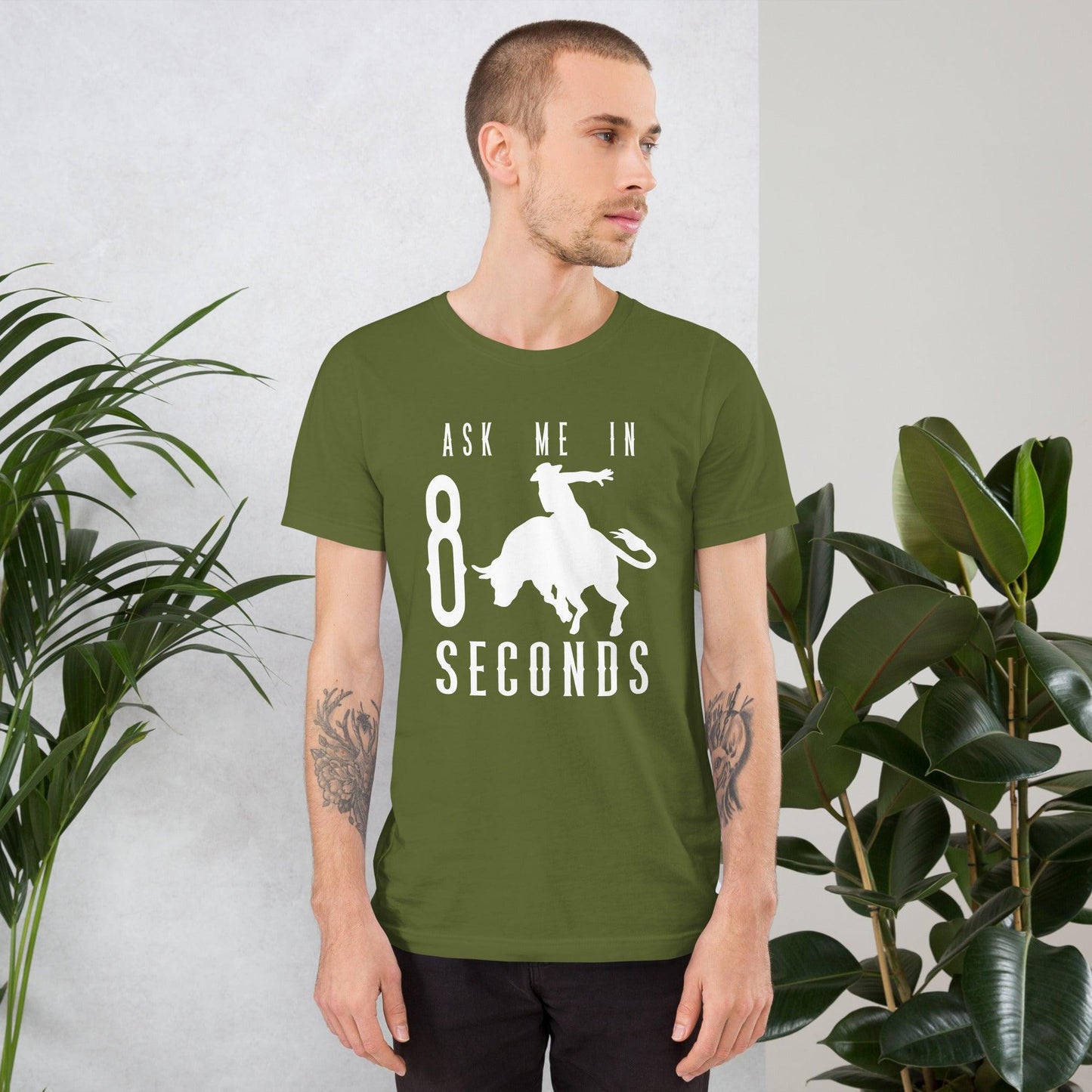 Ask Me In 8 Seconds Bull Rider Tee