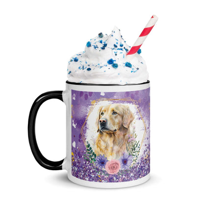 Golden Retriever Mug with Colour Inside