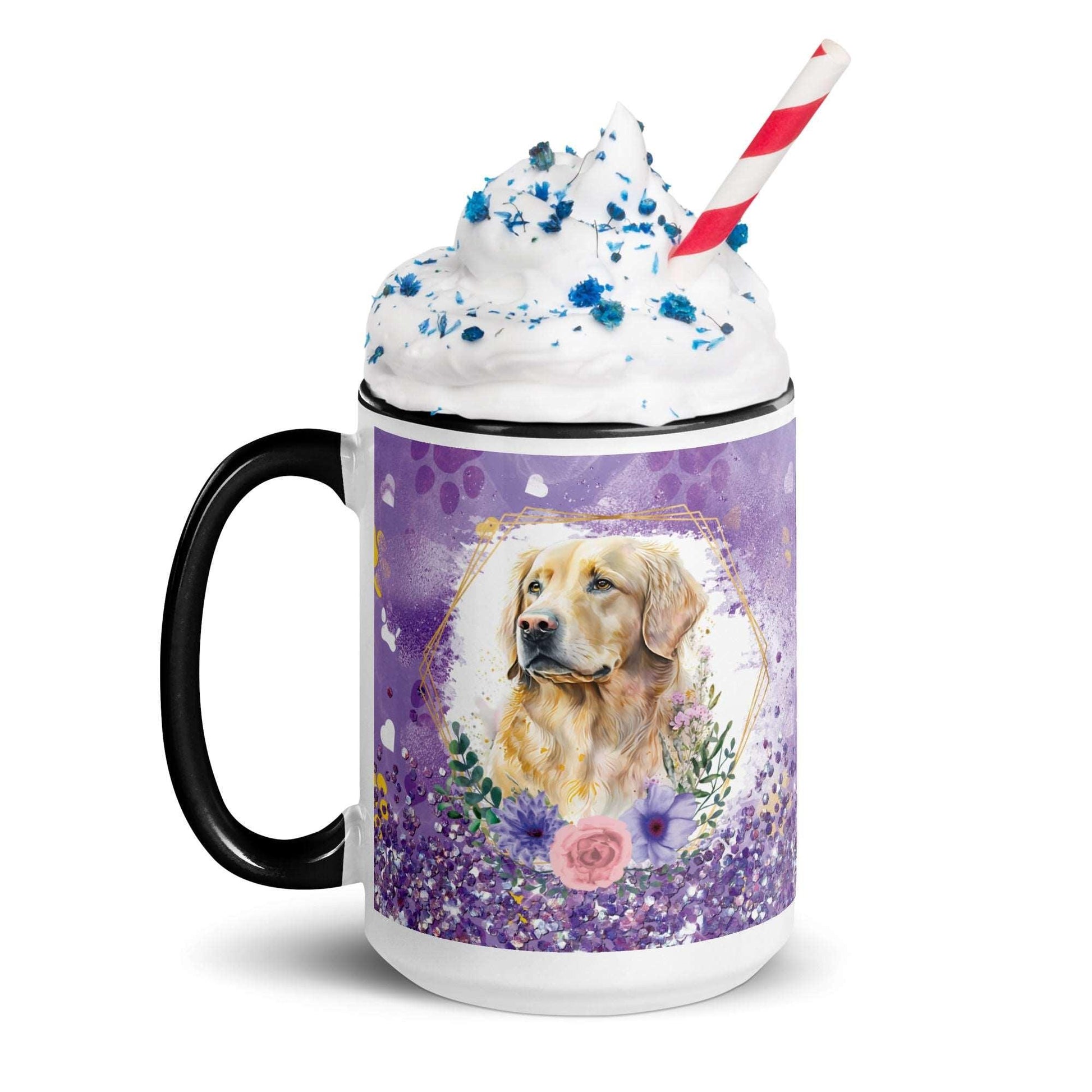 Golden Retriever Mug with Colour Inside