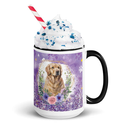 Golden Retriever Mug with Colour Inside