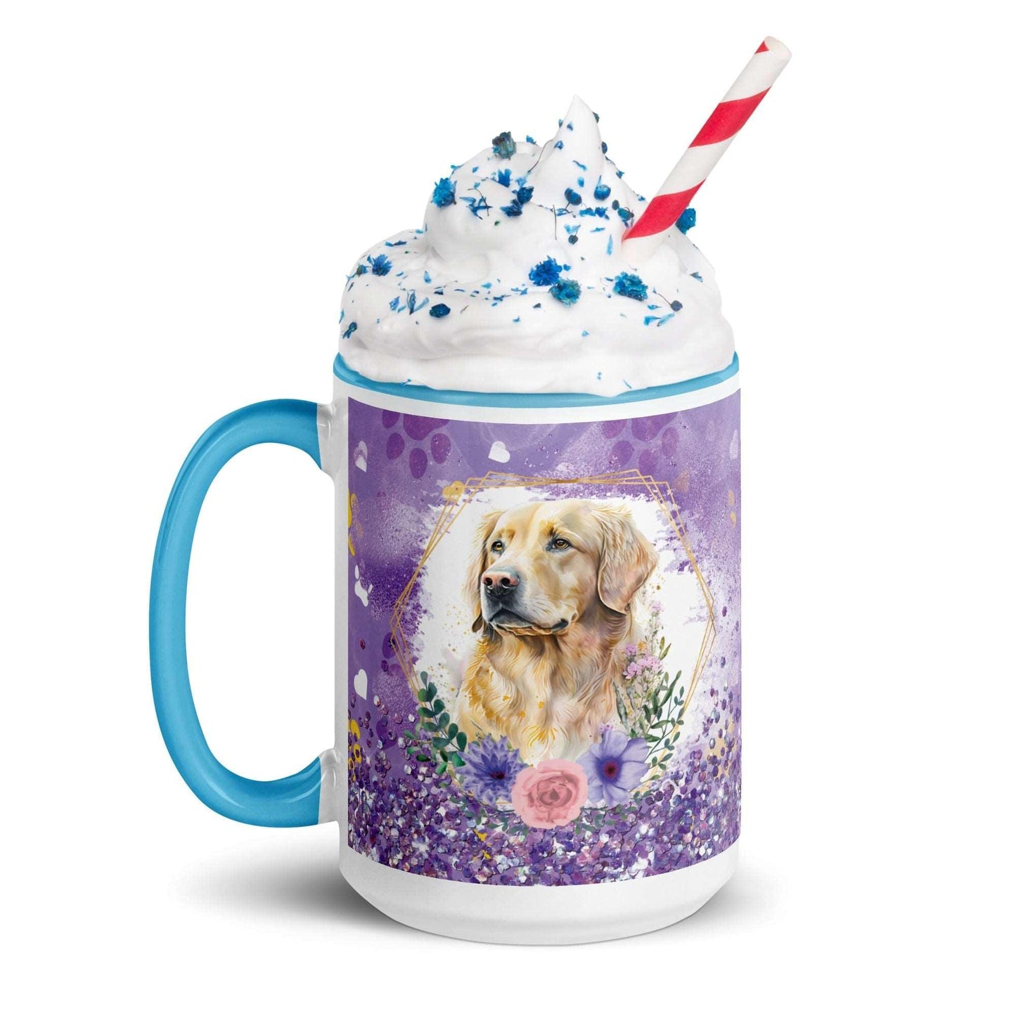 Golden Retriever Mug with Colour Inside