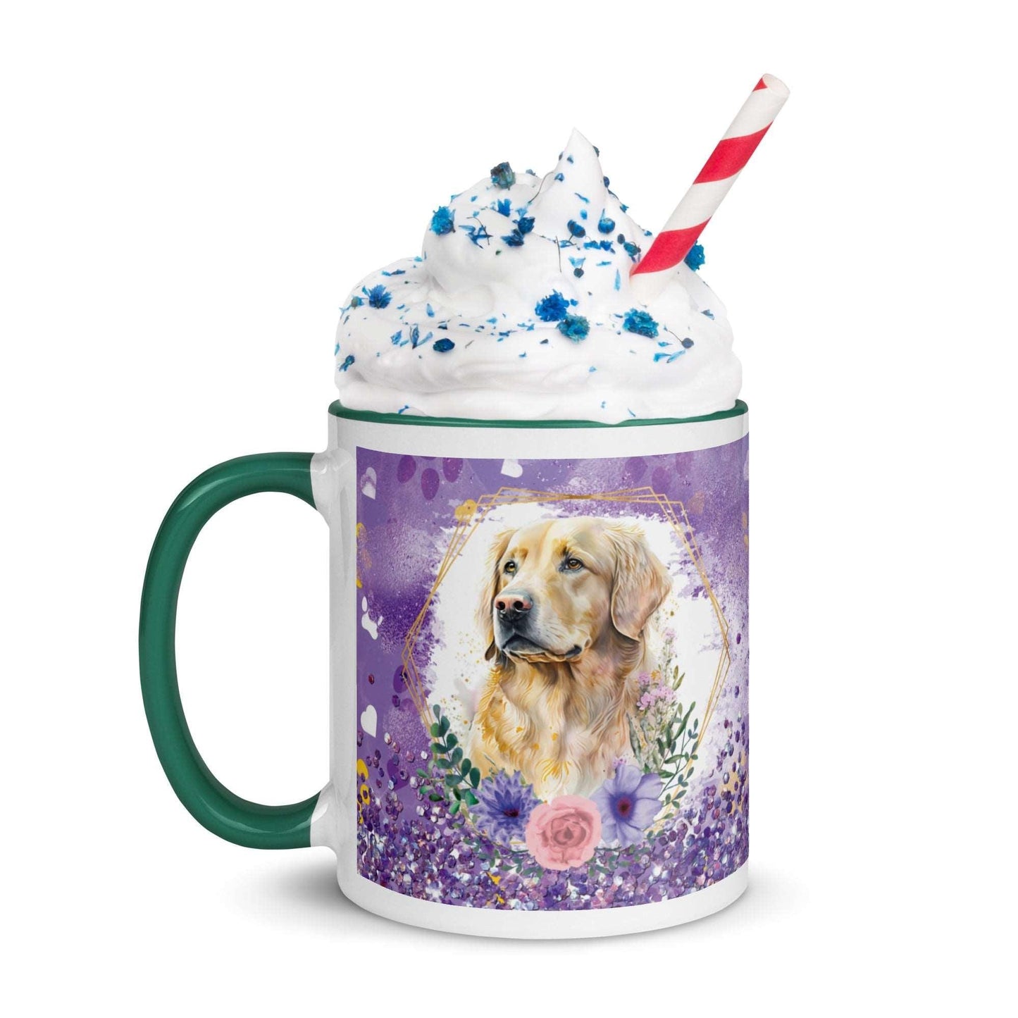 Golden Retriever Mug with Colour Inside