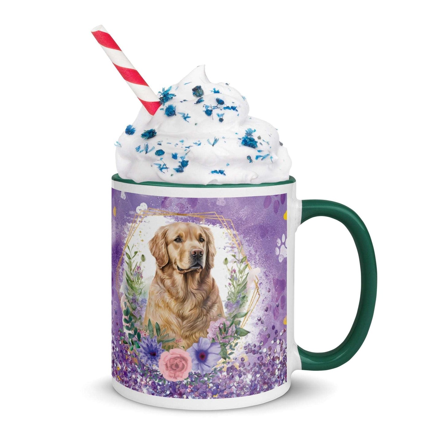 Golden Retriever Mug with Colour Inside