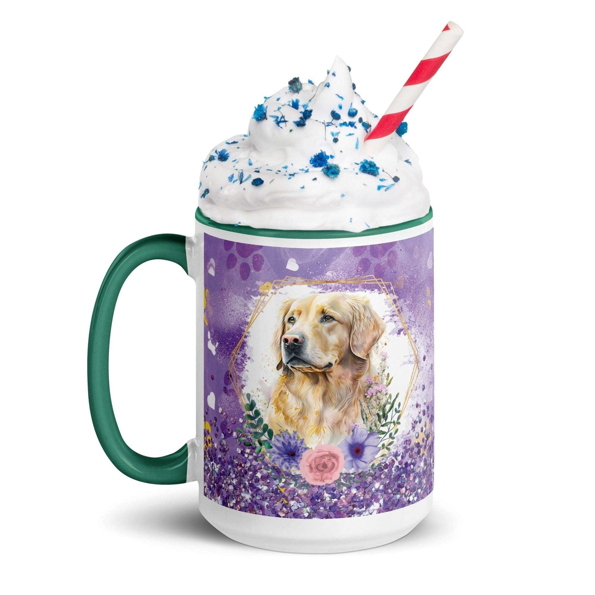 Golden Retriever Mug with Colour Inside