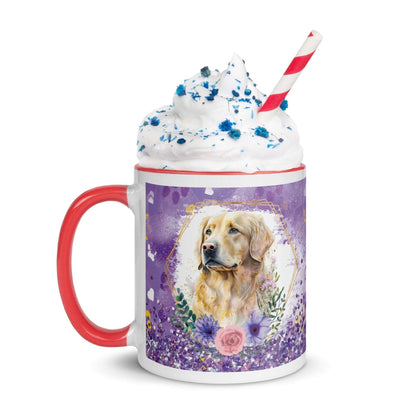 Golden Retriever Mug with Colour Inside