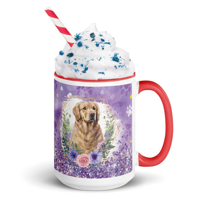 Golden Retriever Mug with Colour Inside